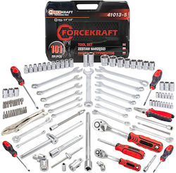 Forcekraft Καστάνια με Καρυδάκια 1\4" & 1\2" & 3\8" 101τμχ