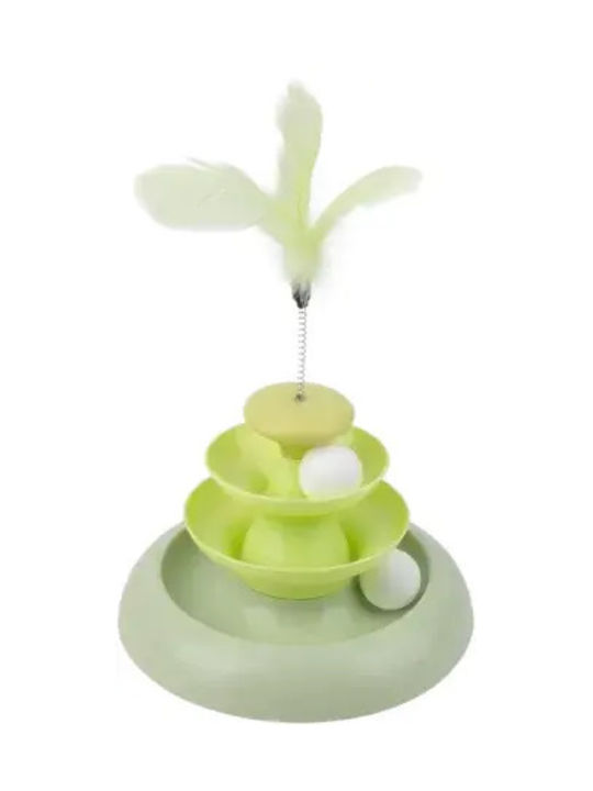 Pawise Fun Plus Turn Bile Pisici Joc Interactiv 2 Niveluri Elastic Pană 24 X 36 Cm
