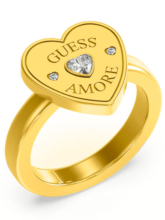 Guess Women's Ring in Gold Plated Steel
