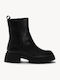 Schwarze Stiefeletten Hochbein Chunky Traktorenprofil Sohle