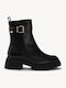 Black Ankle Boots Decorative Belt With Metal Buckle