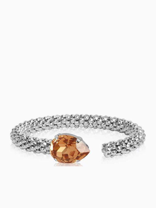 Classic Rope Bracelet Rhodium Light Colorado Topaz