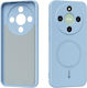 Abeel Honor Magic8 Lite/x9d/honor X70 5g Mobile Phone Case Thin Circle Magsafe Silicone Sky Blue