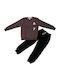 Kids Sweatpants Set Brown
