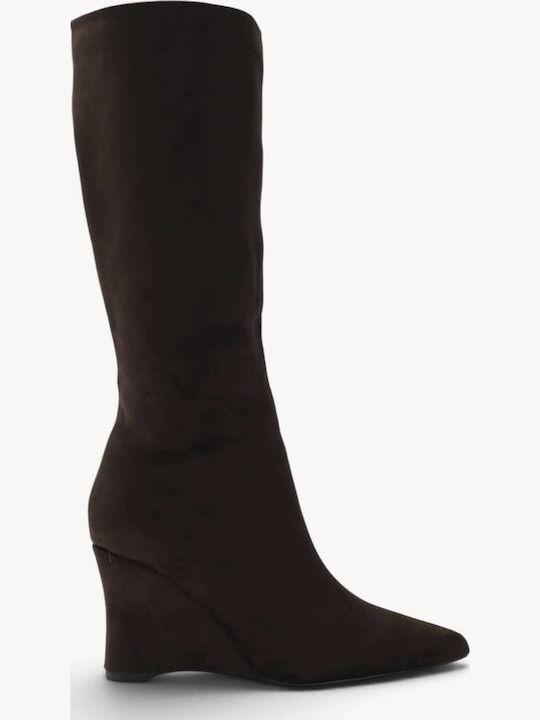 Braune Damenstiefel Mit Spitz Zehen Sphärischer...