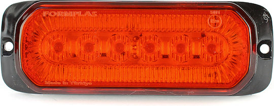 Комплект 5 LED Светлини за Товарни Автомобили Странични Маркери 12/24V Амбър 0284s