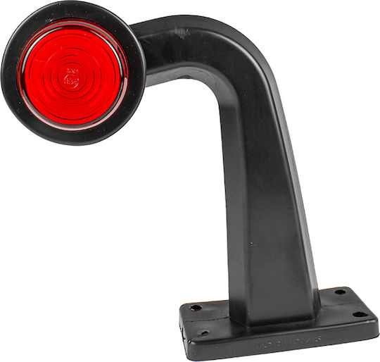 Set 2 Lumini De Volum Pentru Camioane Neon Led Horn Marker 2 Leduri 12/24v Roșii Albe 200 Mm 0126n