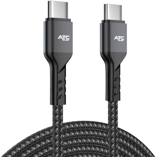 ATC USB-C кабел мъжки - USB-C 60W Черен 2m 20.003.0016