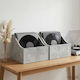 vidaXL LP Box 2 Pcs Grey Concrete 37 x 33 x 32 cm