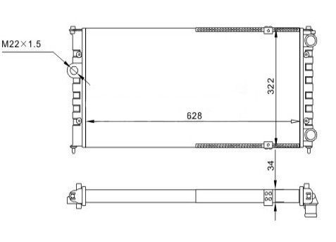 Hart Radiator de apă pentru autoturism Seat Ibiza / Cordoba