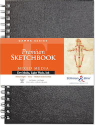 Stillman & Birn Spiral Sketch Pad Mixed Media Gamma 50 Sheets Ivory Cold Pressed 17.8x25.4cm 150g