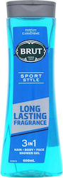 Brut Sport Style Moisturizing Shower Gel with Citrus Scent for Men 600ml