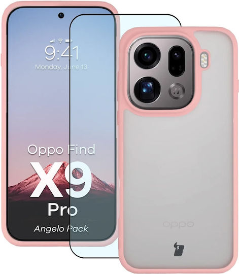 Bizon Back Cover Silicon Set Cu Sticlă De Protecție Roz (Oppo Find X9 Pro)