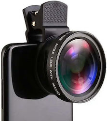 Lentilă Macro HD 2 în 1 cu Montură Universală Super Wide 0,45x