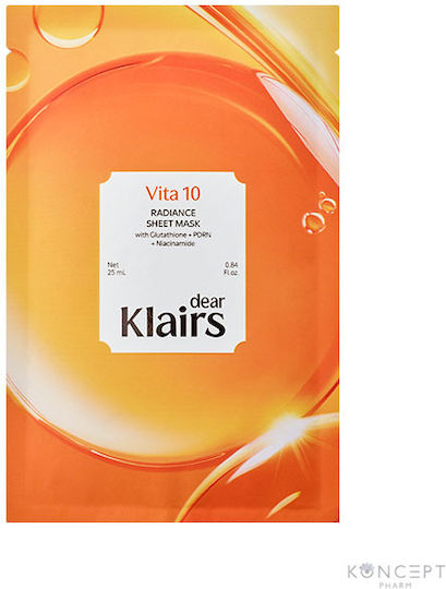 Dear, Klairs Vita 10 Radiance Маска за лице 25ml