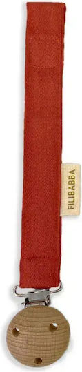 Filibabba Κλιπ Πιπίλας από Ξύλο Ασημί