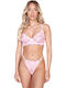 Comfort Damenunterwäsche-Sets BH mit Brasil Rosa