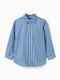 Kinderhemd Langärmelig Denim Blau