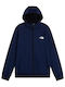 Full Men's Fleece Jacket Hooded Navy Blue