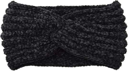 Damen Stirnband Gebreitet in Schwarz Farbe