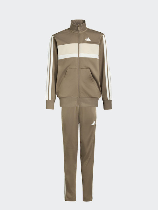 adidas Kids Tracksuit Set Khaki