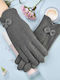Graue Damen-Handschuhe