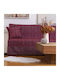 Borea Three-Seater Sofa Throw Chenille 180x300cm Burgundy