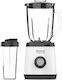 Taurus Optima Go 1500 Μπλέντερ με Γυάλινη Κανάτα 1.5 lt 1500W Λευκό