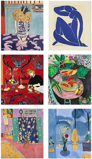 Canvas Painting Art Set 6 Pieces 651mrt2274 20x30cm Multi Wallity Vertical Canvas