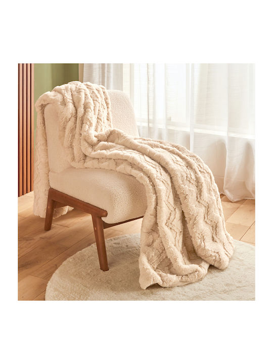 A-s Nalia Furry Blanket for Sofa 120x160cm Beige