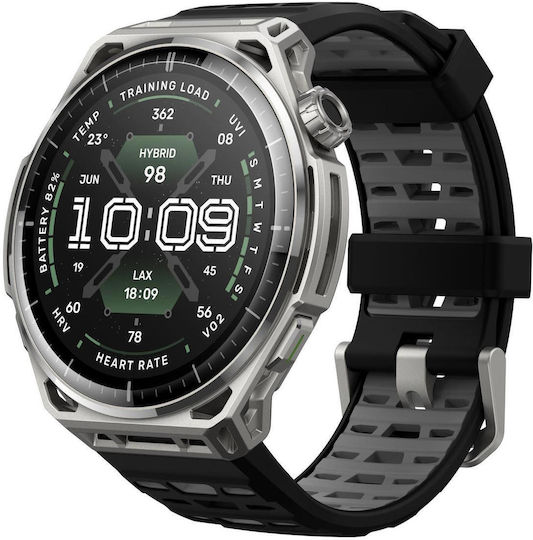 Amazfit Balance 3 Смарт часовник от неръждаема стомана 51 мм Водоустойчив с пулсомер (Сребрист)