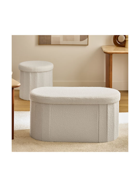 Collapsible Bench Stool With Storage Space Upho...