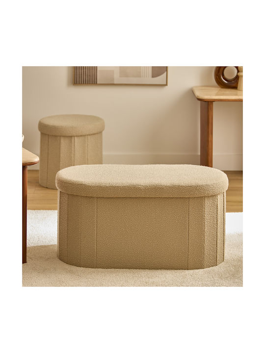 Collapsible Bench Stool With Storage Space Upho...