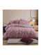 Nef-Nef Homeware Подредба Пликове за завивки 100% памук 240x230cm Упердипла с 2 Калъфки за възглавници Harmony Bordo
