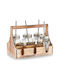 Zeller Zeller Set Brillen Cocktail Glas mit Strohhalm 7 Stück