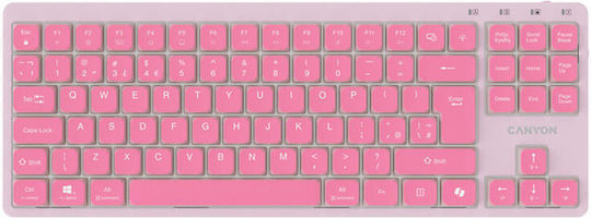 Canyon OnType 10 Kabellose Tastatur Englisch (US) Rosa