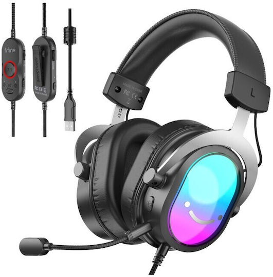 Fifine H16 Over Ear Gaming Headset με σύνδεση 3.5mm / USB for PC