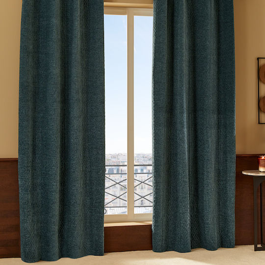 Vorhang mit Grommets Fran Blau 140x260cm