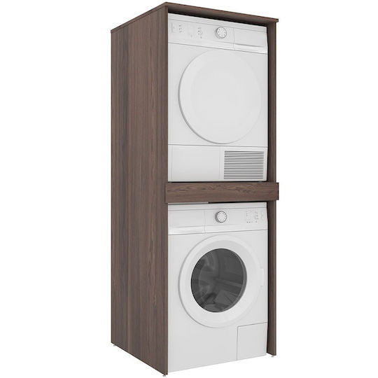 Hanah Home Ντουλάπι Μπάνιου Πλυντηρίου 70x193cm Καφέ