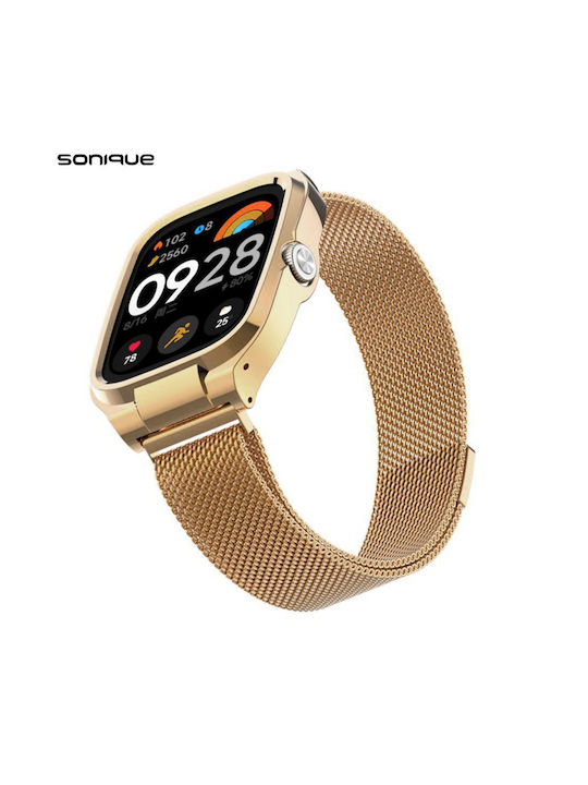 Sonique Milanese Classic Wearable Strap Stainless Steel Bronze (Redmi Watch 4/5/6/6 Lite/6 Active/Smart Band 8 Pro/9 Pro/10 Pro)