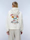 H W Long Women's Hooded Sweatshirt White Whisper