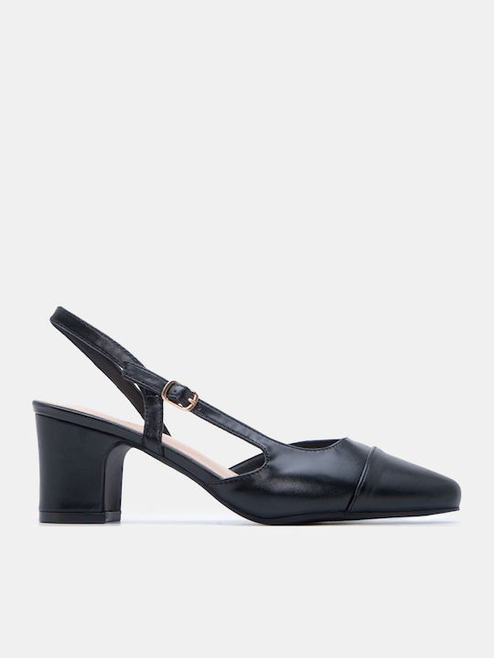 Pointed Toe Heels With Medium Heel Black