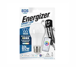 Energizer Умна LED Лампа 9W за Цокъл E27 и Форма A60 Топло Бяло 806lm Димируем Energizer Умна LED Лампа 9W за Цокъл E27 и Форма A60 Топло Бяло 806lm Димируем