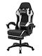 ML-Design 490018005 Scaun Gaming Din Piele Sintetica Cu Suport De Picioare Alba