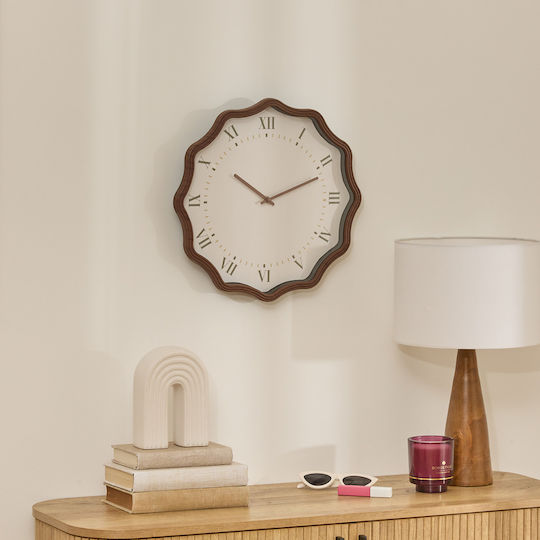 A-s Antique Wall Clock Plastic Brown Ø38cm