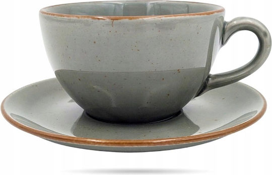 Lubiana Kaffeetasse aus Porzellan Grau 80ml