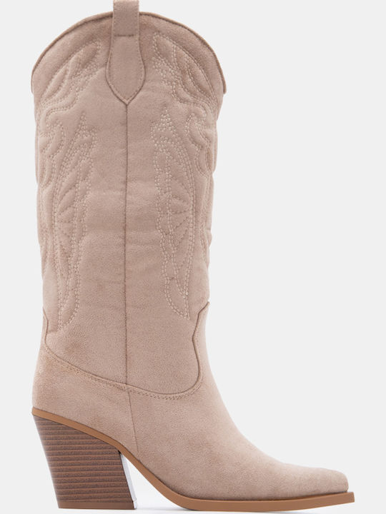 Luigi Wildleder Damenstiefel Cowboy mit Mittelh...
