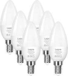 Lepro Bec LED 4.2W Pentru Bază De Bec E14 și Formă C37 Alb Cald 470 Lumen Lepro Bec LED 4.2W Pentru Bază De Bec E14 și Formă C37 Alb Cald 470 Lumen