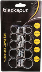Set 10 Durable Automotive Clips Securing Cables Hoses Black Color