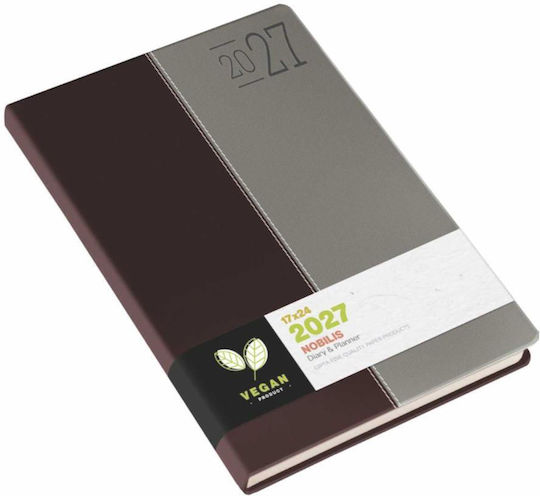Gipta Nobilis Agendă Zilnică 2027 Neagră 13x21cm